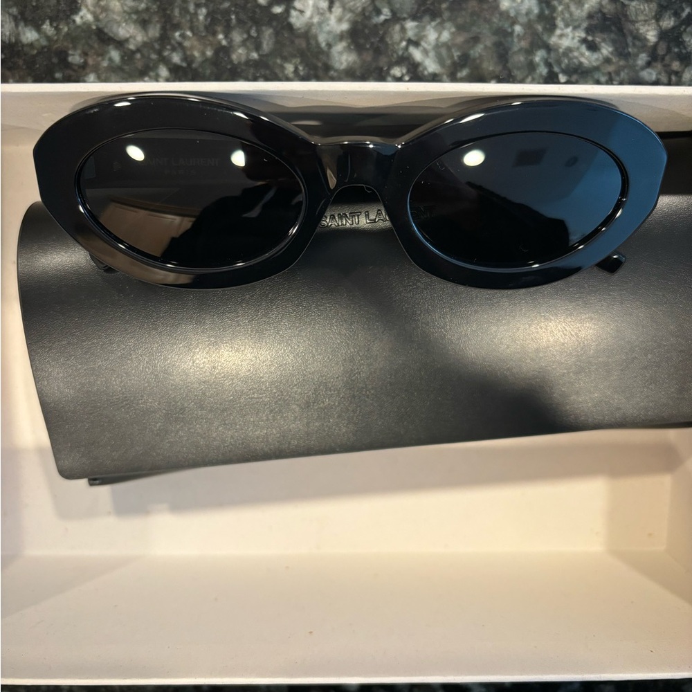 Saint Laurent Black Classic Sunglasses- NEW IN BOX! Purchased in italy 52mm